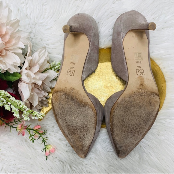 PELLE MODA Tan Suede Shimmer Heels Size 9.5 - Picture 8 of 8